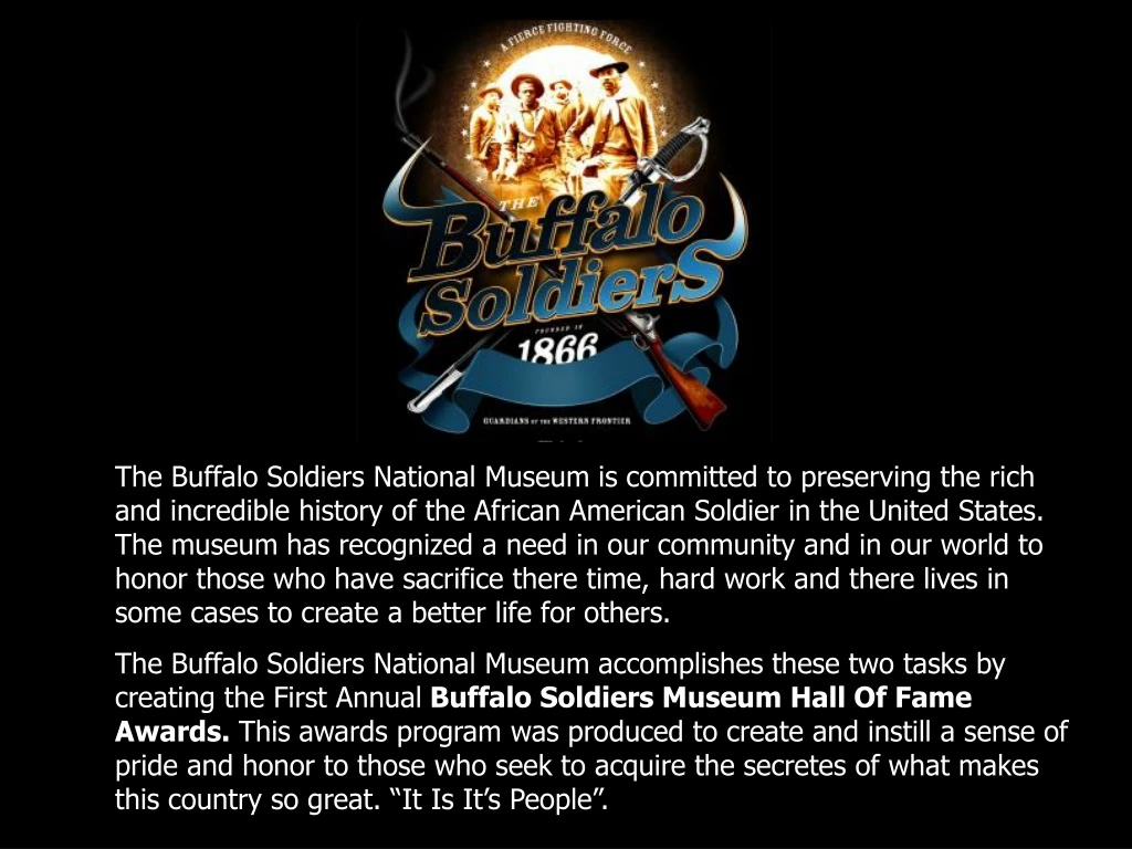 the buffalo soldiers national museum is committed