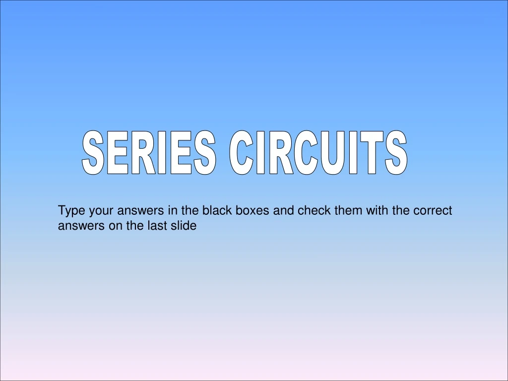 series circuits