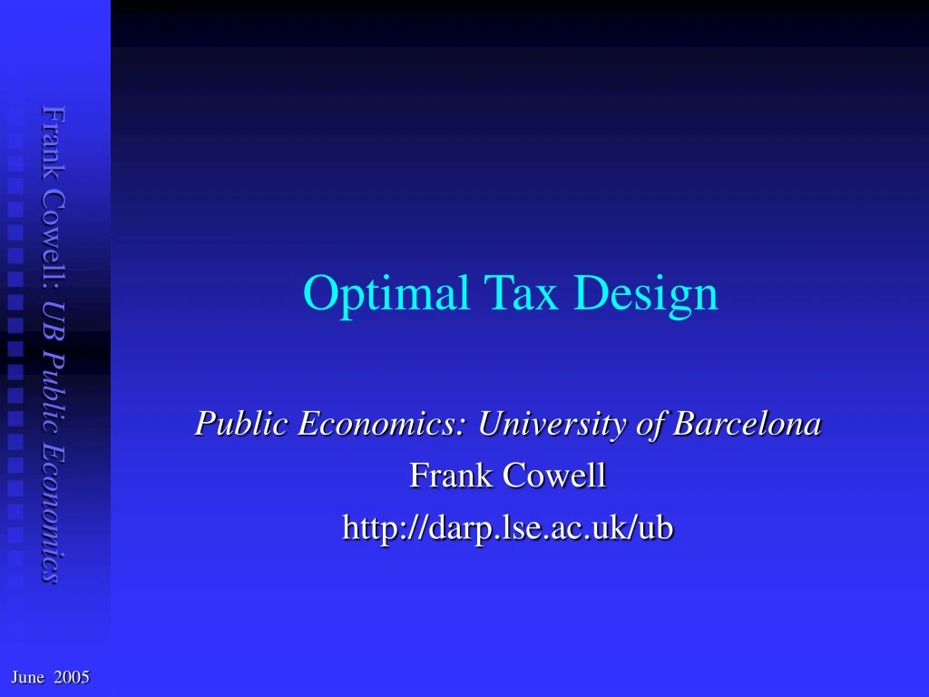 optimal tax design