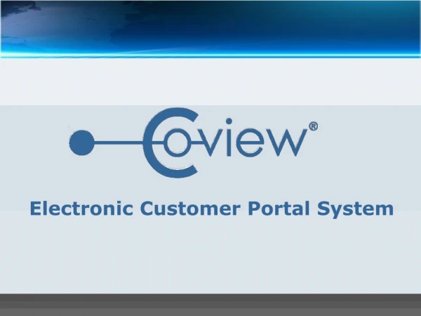 Electronic Customer Portal System