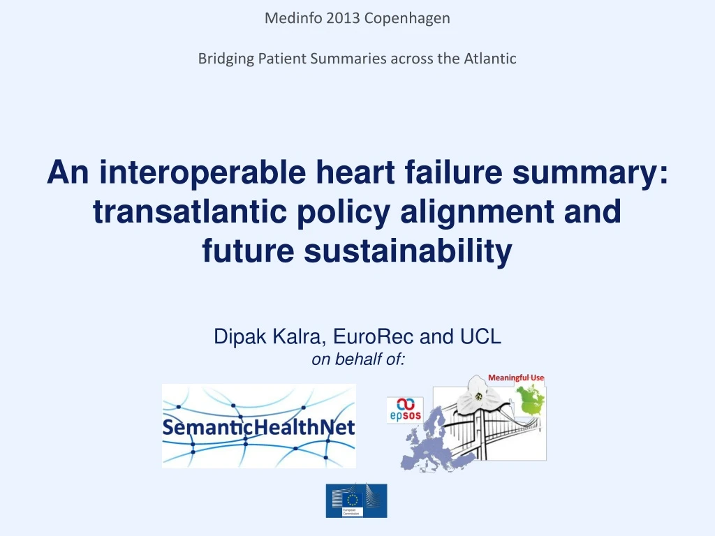 an interoperable heart failure summary transatlantic policy alignment and future sustainability