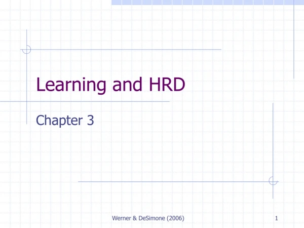 Learning and HRD