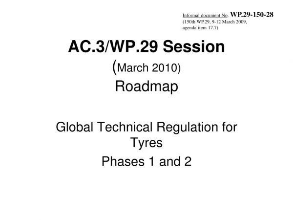 AC.3/WP.29 Session ( March 2010)