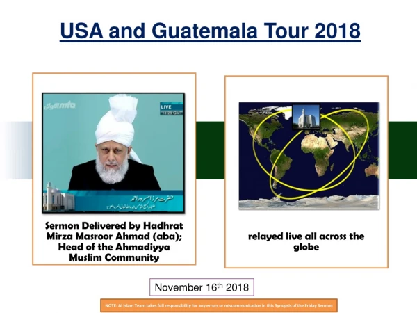 USA and Guatemala Tour 2018