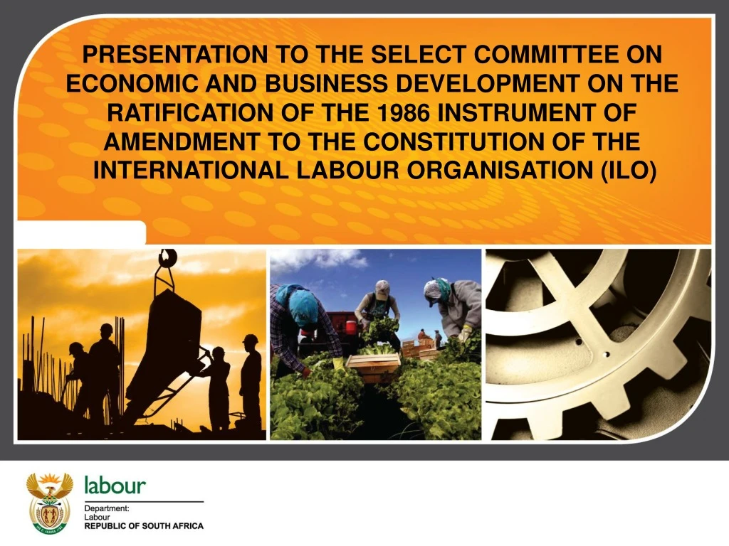 presentation to the select committee on economic