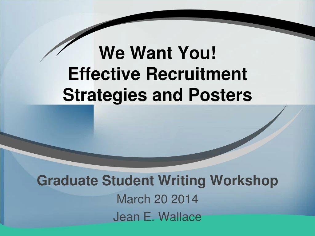 we want you effective recruitment strategies and posters