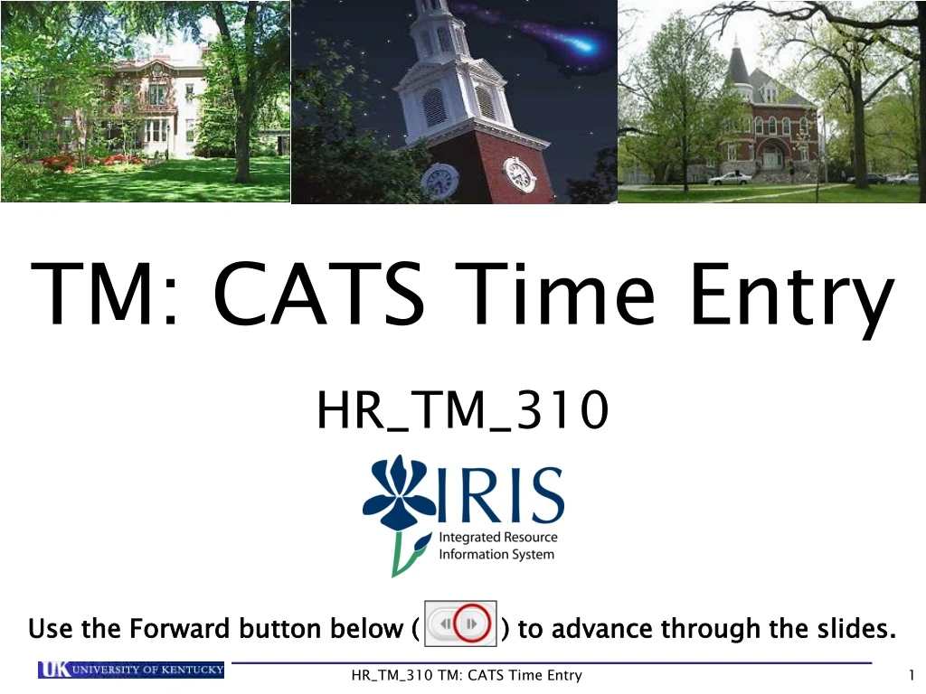 tm cats time entry hr tm 310 use the forward