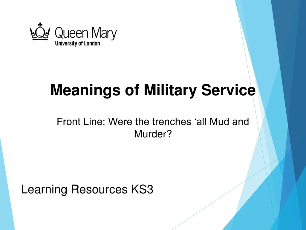 meanings of military service front line were