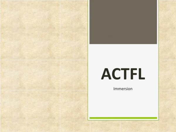 ACTFL