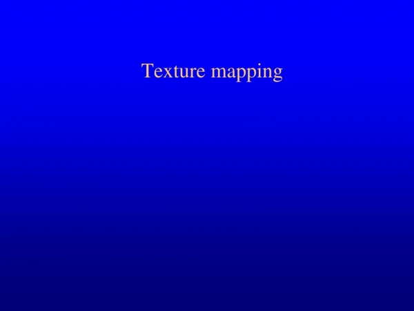 Texture mapping