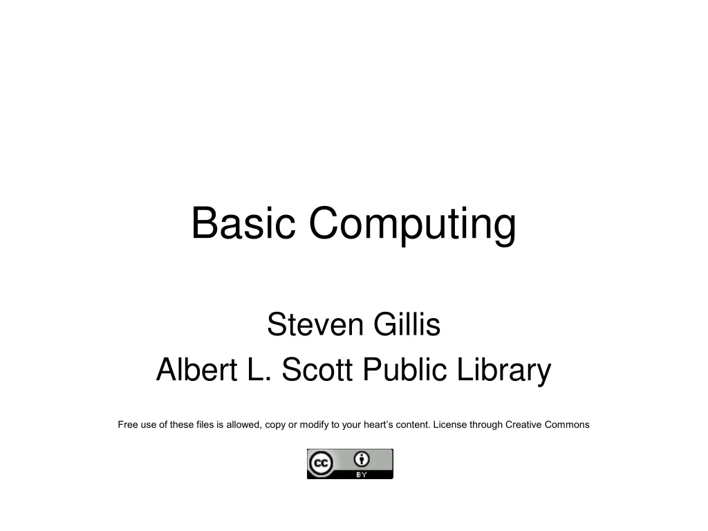 basic computing