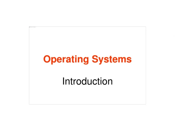 Operating  Systems