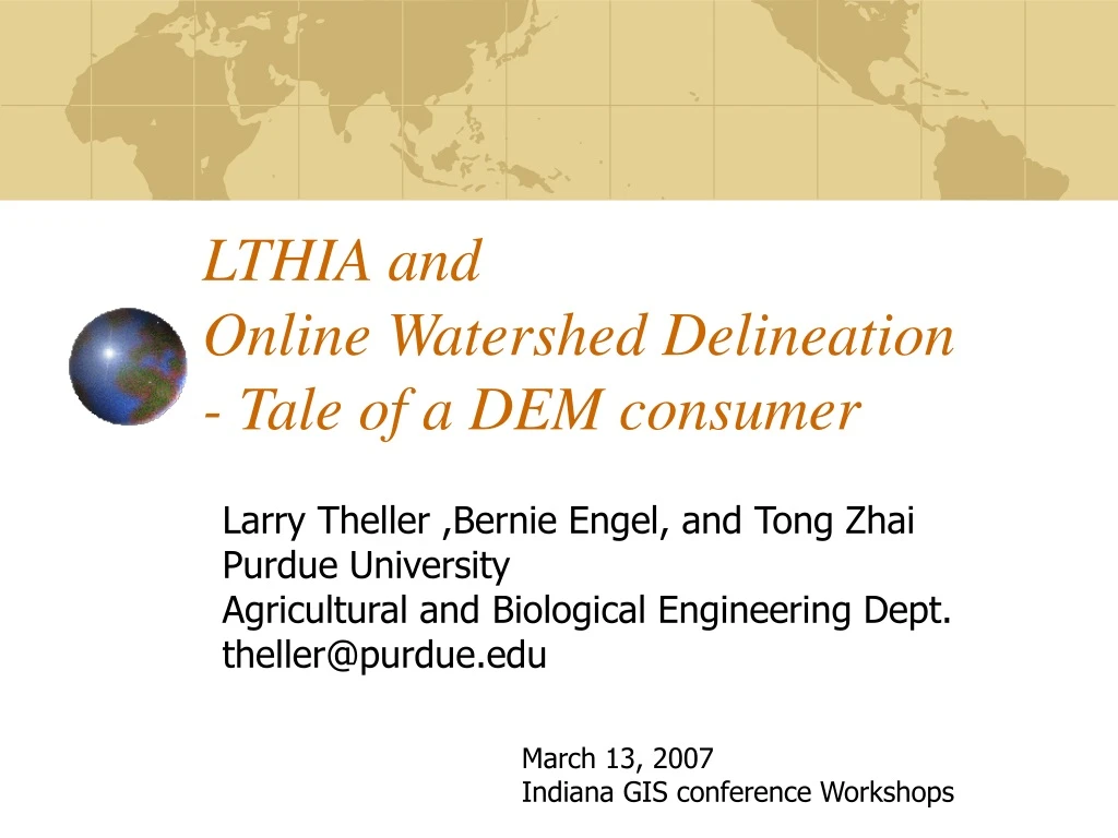 lthia and online watershed delineation tale of a dem consumer