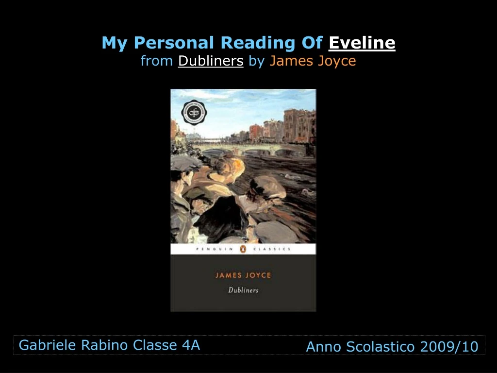 my personal reading of eveline from dubliners by james joyce