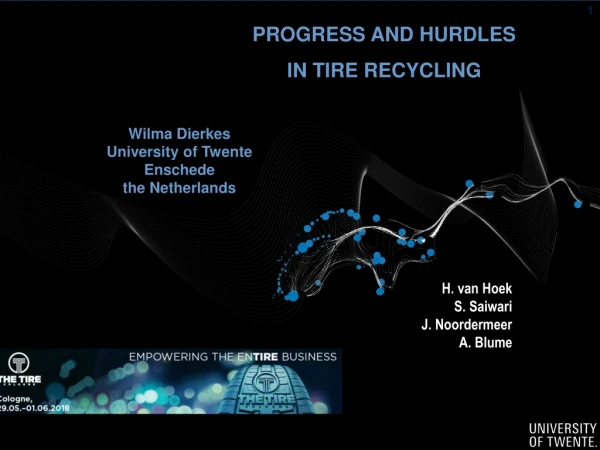 Progress and hurdles  in tire recycling