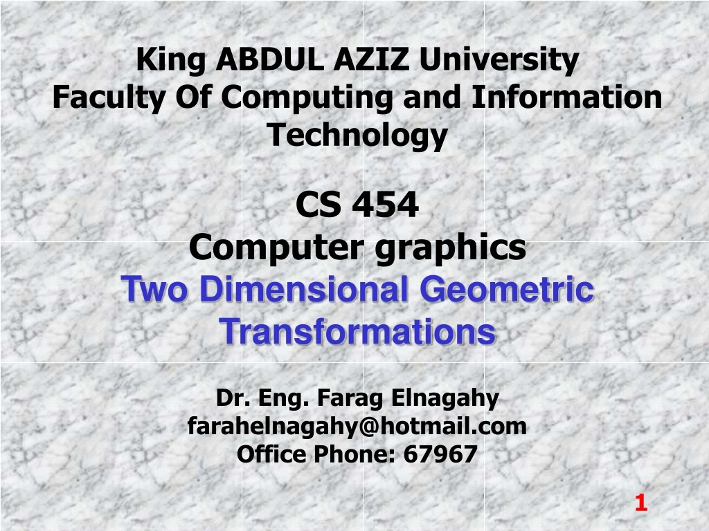 king abdul aziz university faculty of computing