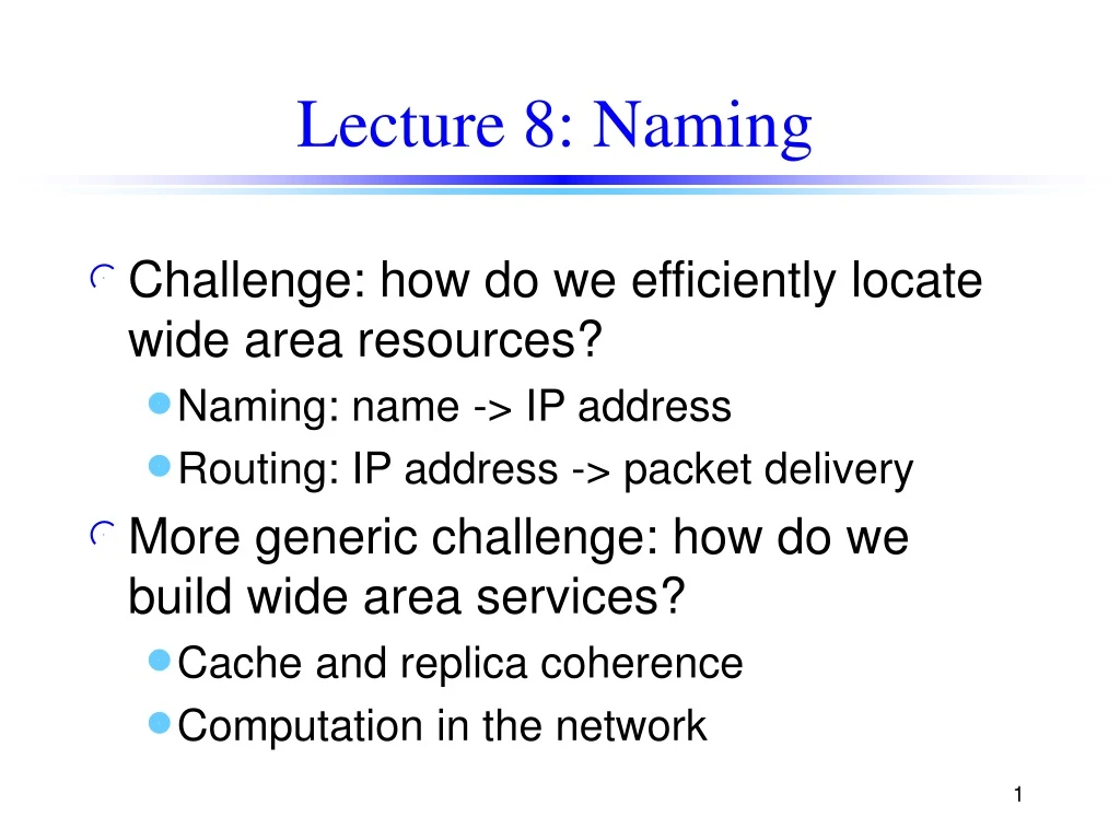 lecture 8 naming