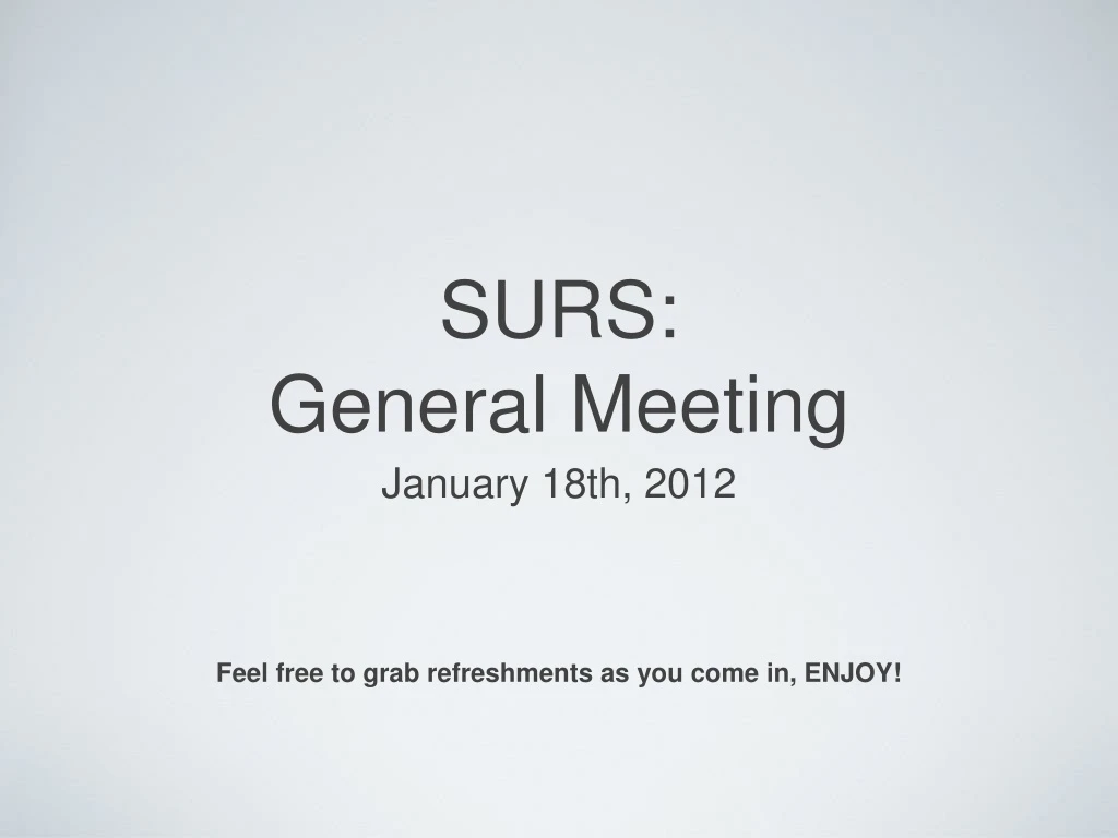 surs general meeting