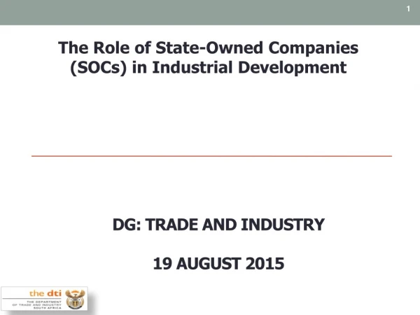 dg: TRADE AND INDUSTRY 19 AUGUST 2015