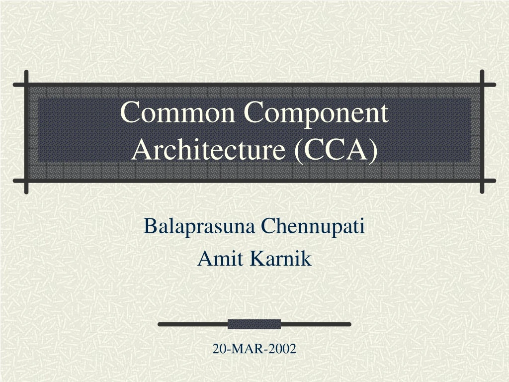 common component architecture cca
