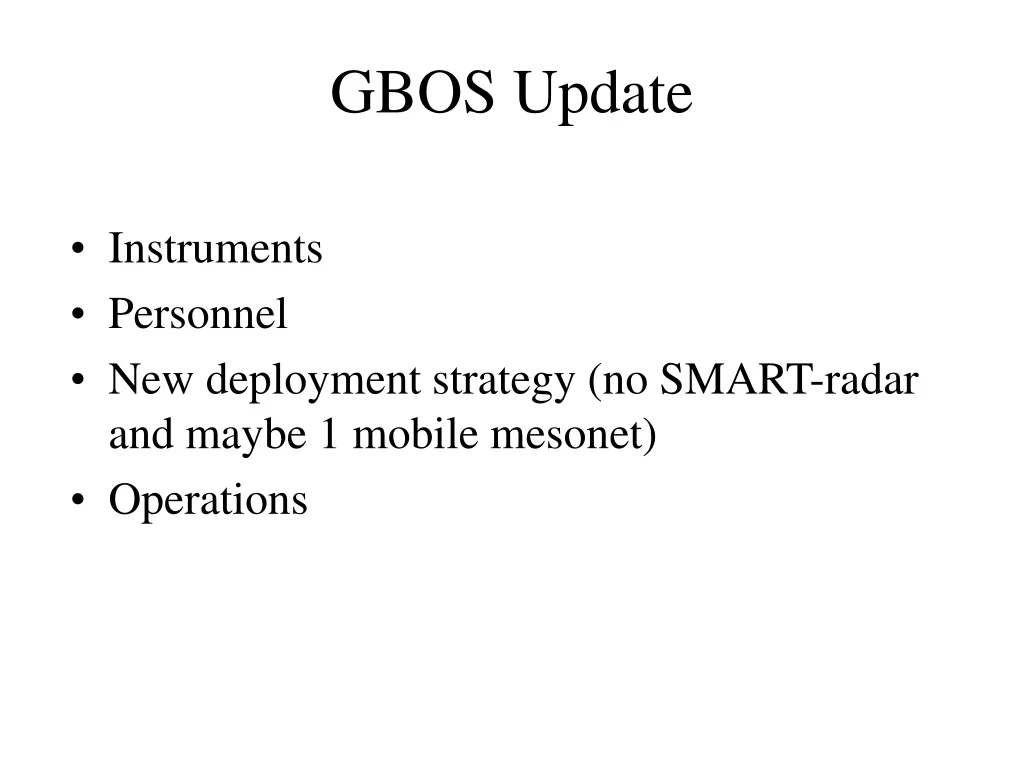 gbos update