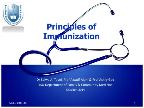 Principles of  Immunization