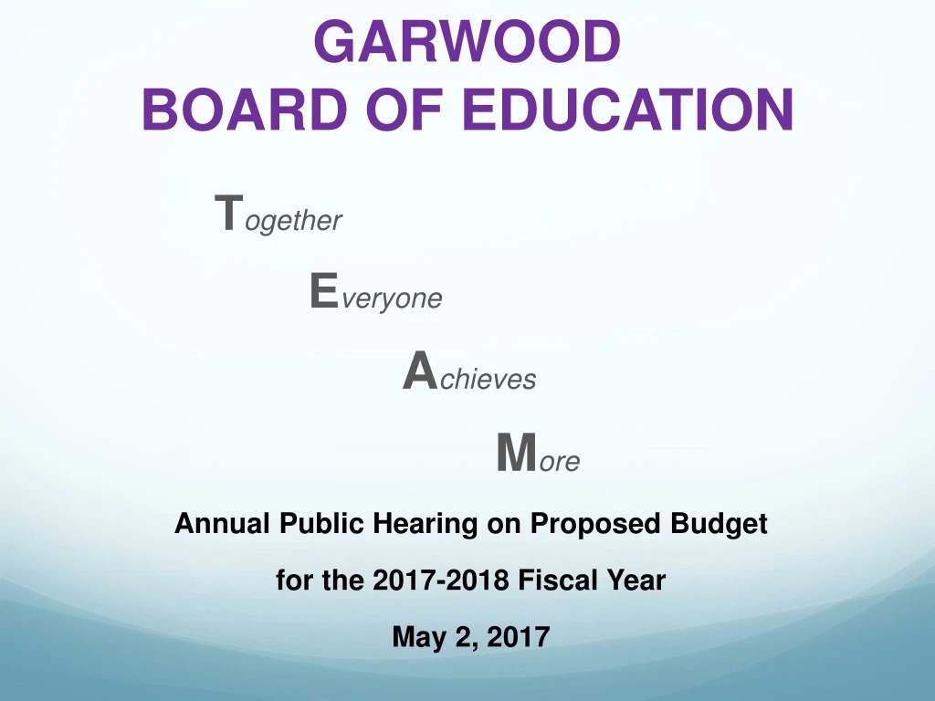 garwood board of education