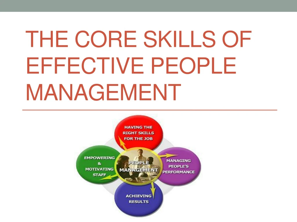 the core skills of effective people management