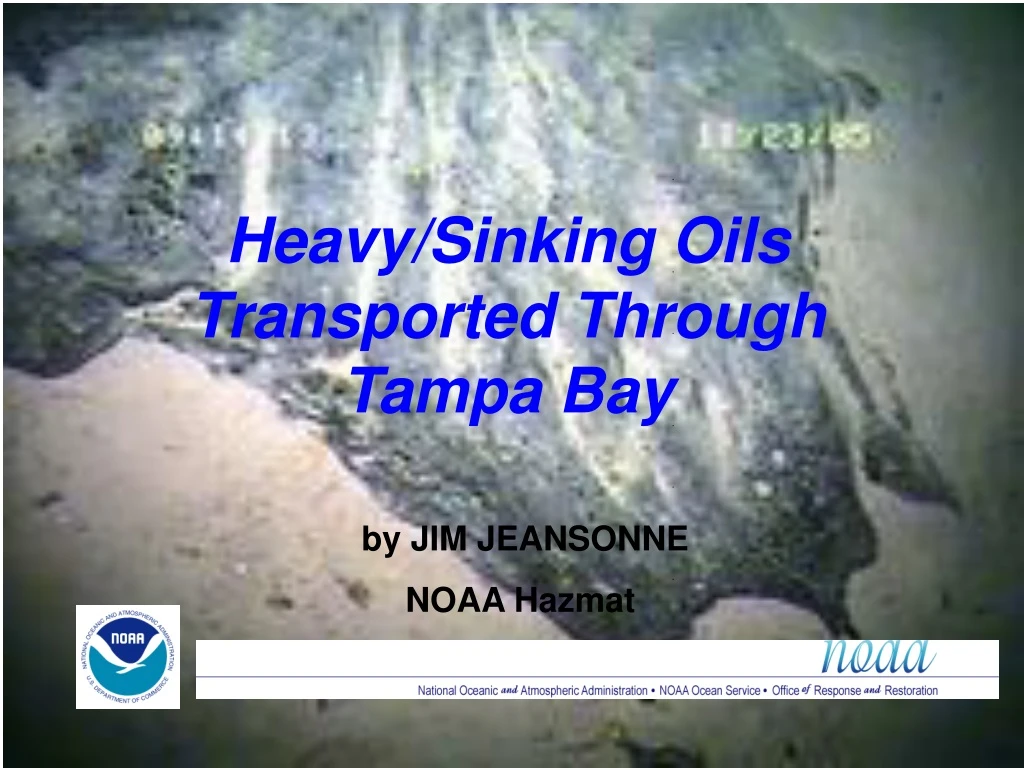 heavy sinking oils transported through tampa bay
