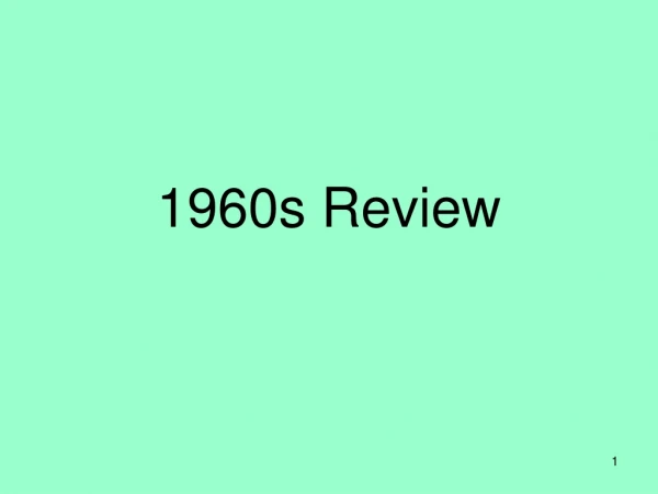 1960s Review