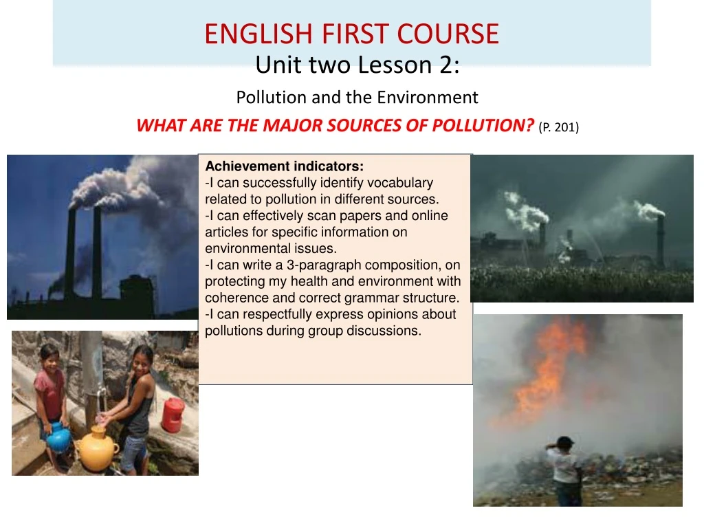 english first course