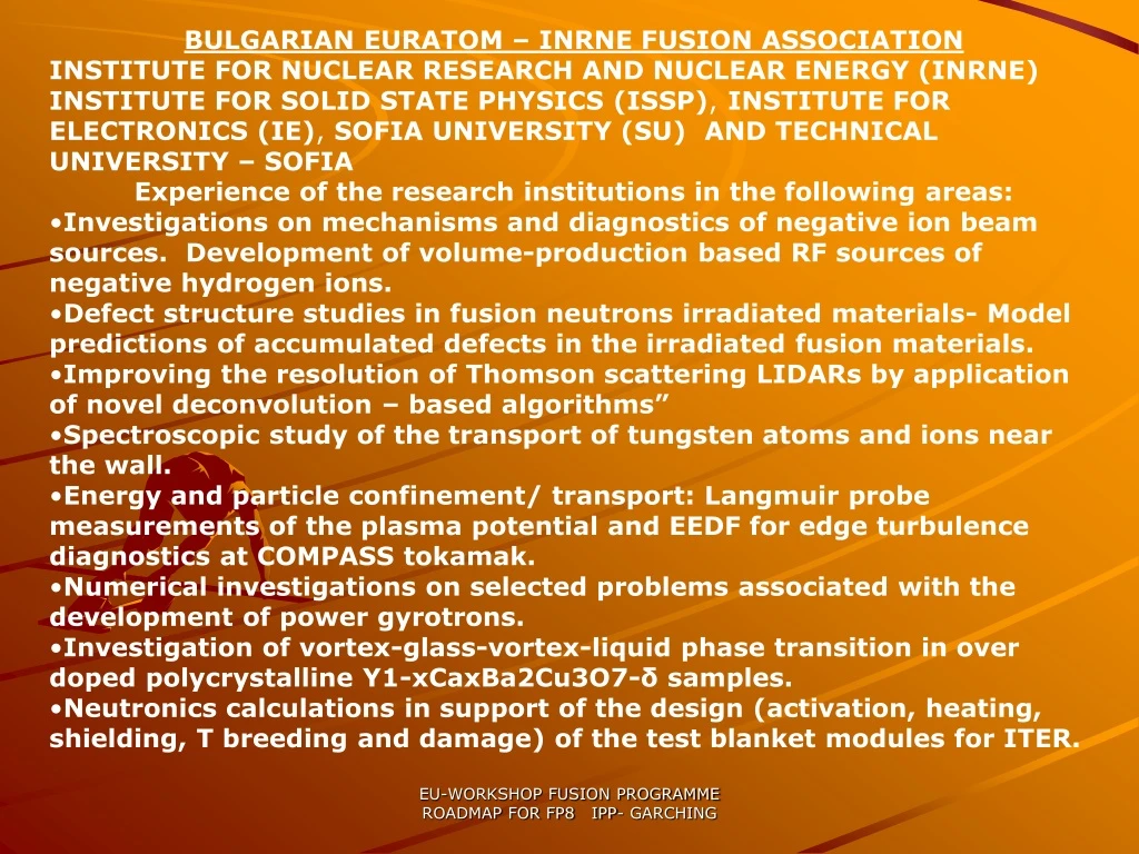 bulgarian euratom inrne fusion association