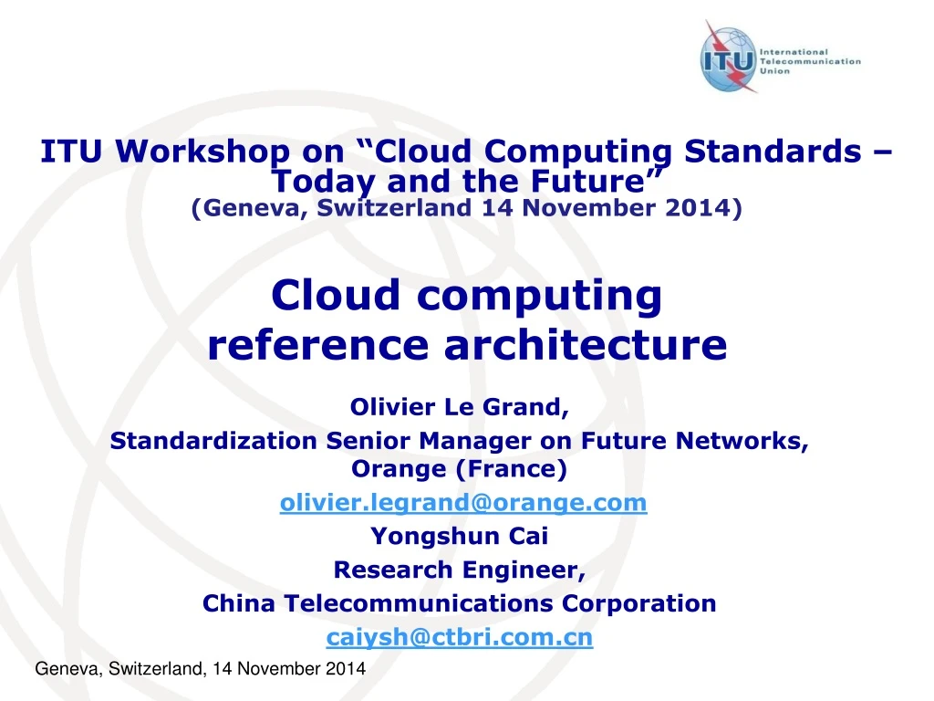 cloud computing reference architecture