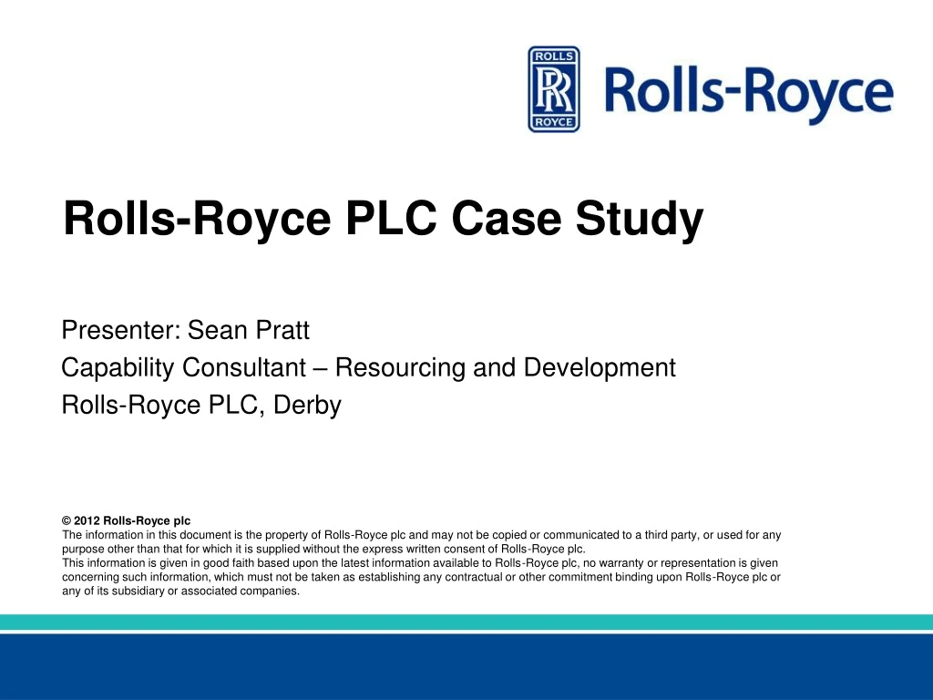 rolls royce plc case study