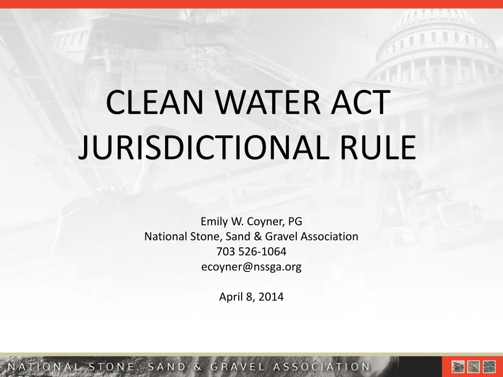 clean water act jurisdictional rule