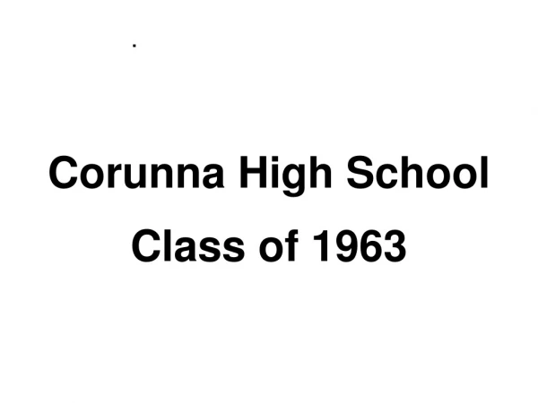Corunna High School Class of 1963