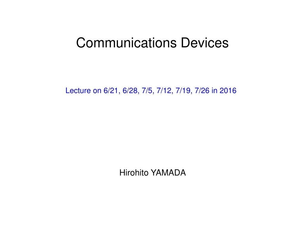 communications devices