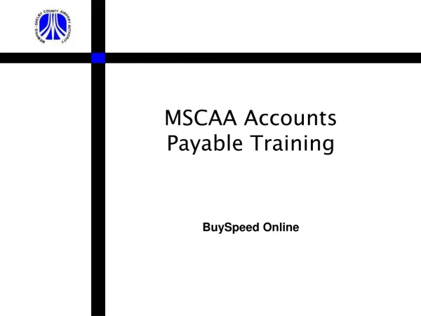 MSCAA Accounts Payable Training