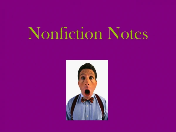 Nonfiction Notes