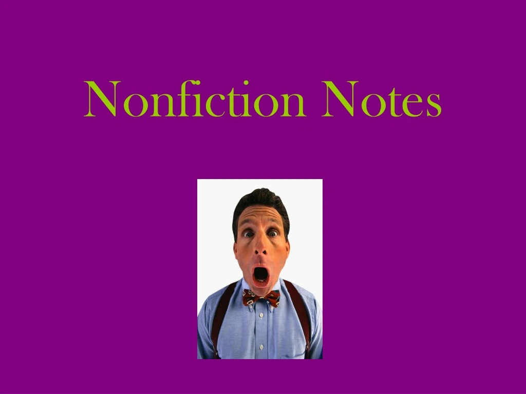 nonfiction notes