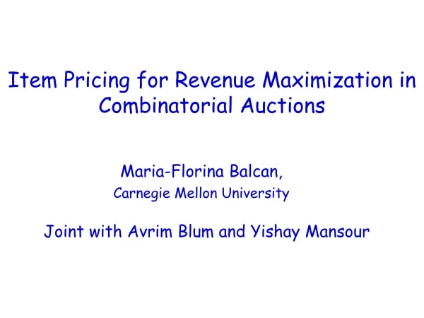 Item Pricing for Revenue Maximization in Combinatorial Auctions
