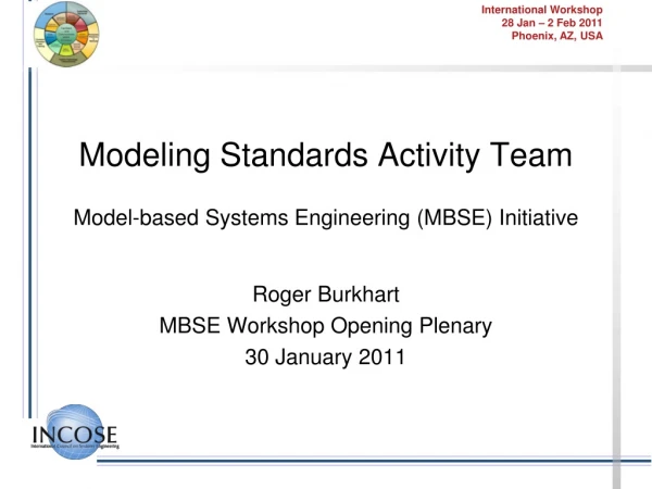 Modeling Standards Activity Team Model-based Systems Engineering (MBSE) Initiative