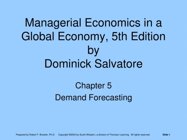 Managerial Economics in a Global Economy, 5th Edition by Dominick Salvatore