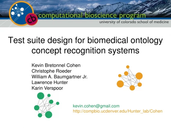 Test suite design for biomedical ontology concept recognition systems