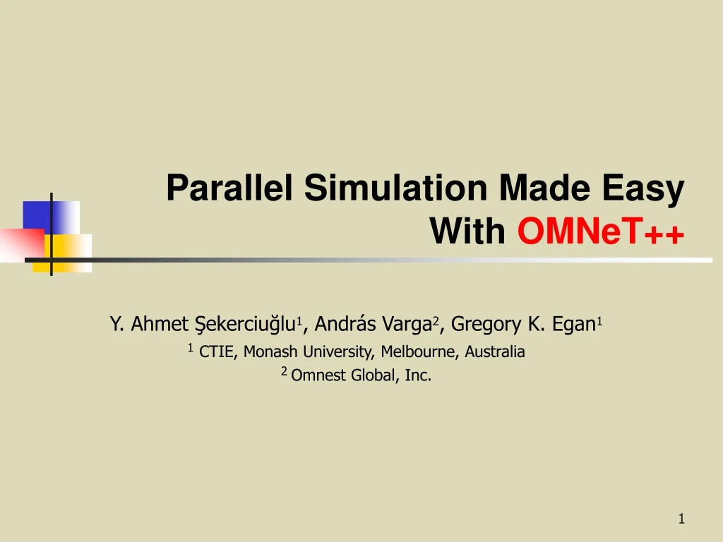 parallel simulation made easy with omnet