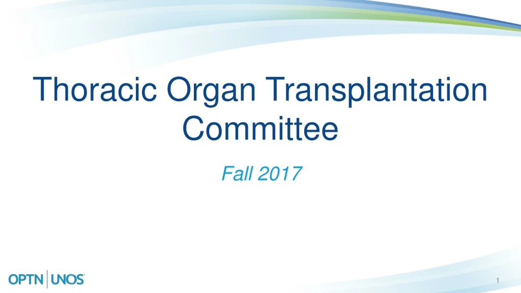 thoracic organ transplantation committee