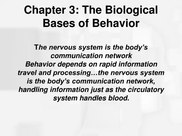 Communication in the Nervous System
