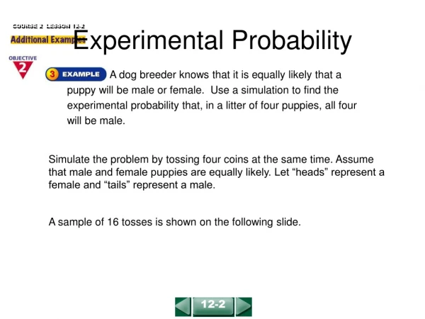 Experimental Probability