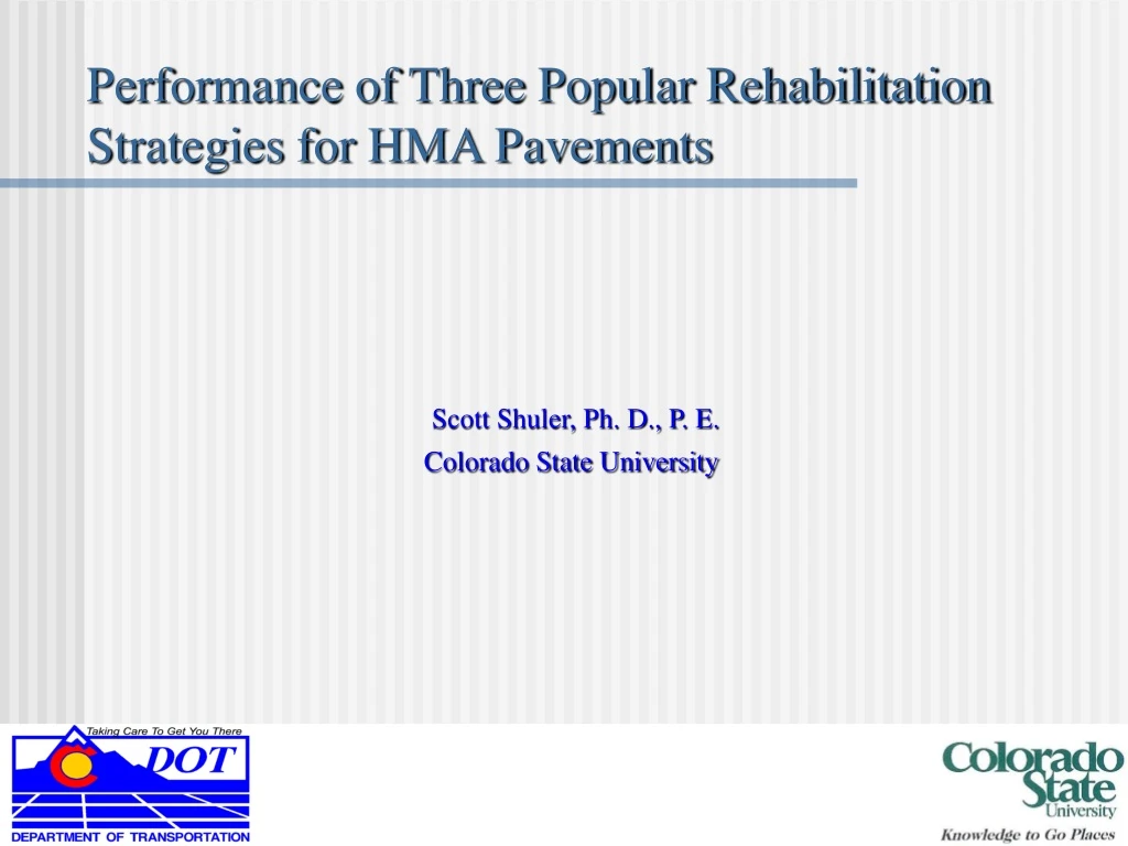 performance of three popular rehabilitation