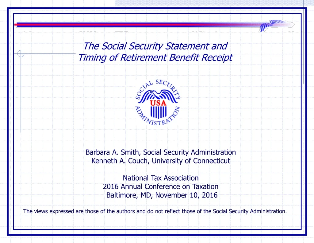 the social security statement and timing